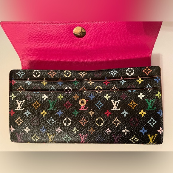 Louis Vuitton Murakami black Sarah wallet - Picture 8 of 15